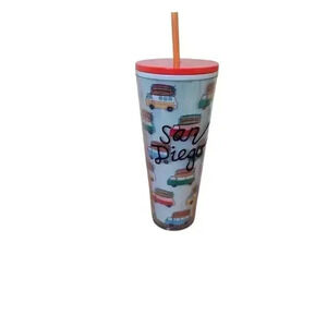 Starbucks San Diego Cold Cup Tumbler With Lid 24 oz Woody Panel Vans